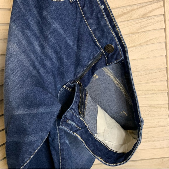 I Jeans by Buffalo Tisha Skinny Bermuda Dark Wash Jean Shorts 12 - Picture 6 of 10